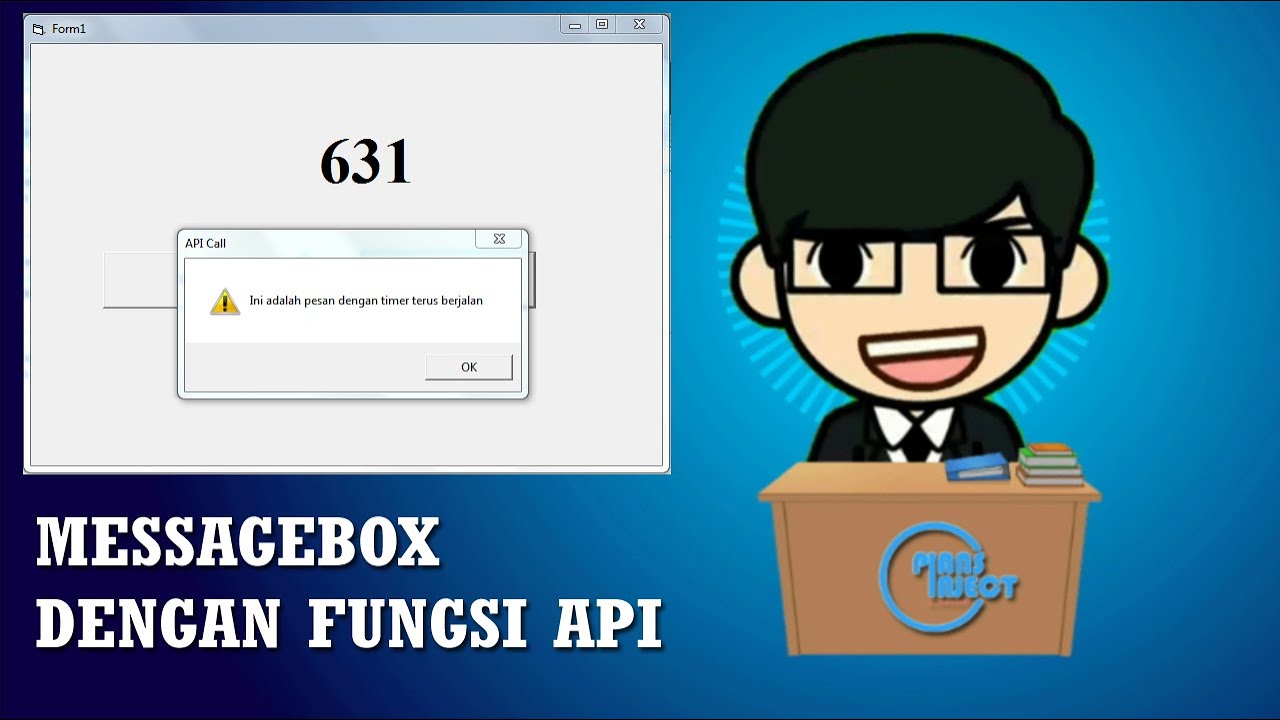 MEMBUAT MESSAGEBOX DENGAN FUNGSI API - YouTube