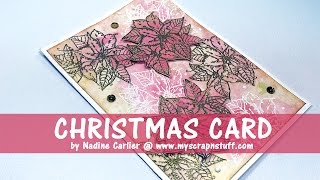 Watercolor Poinsettia Christmas Card