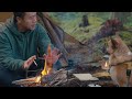 Camping Deep in the Woods with My Dog – Building Warmth for the Night