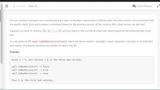 Leetcode May Challenge Day 1 (First Bad Version) + explanation/solution