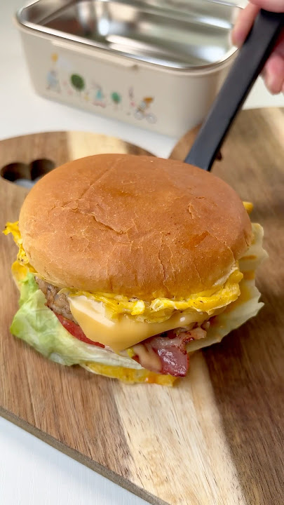 ASMR🎧Let's Make My Bento🍔🍟#lunchbox #asmr #food