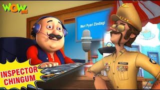 motu radio jockey motu patlu hindi cartoon inspector chingum spot