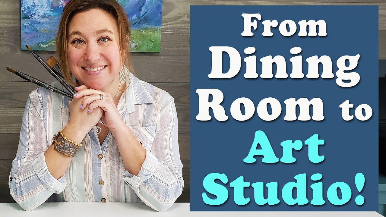 I Turned my Dining Room into an Art Studio - YouTube