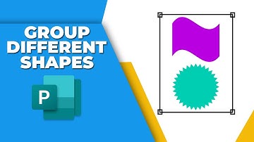 How to group different shapes in Publisher