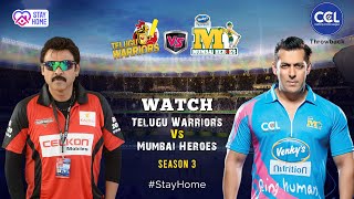 Telugu Warriors Vs Mumbai Heroes Season 3