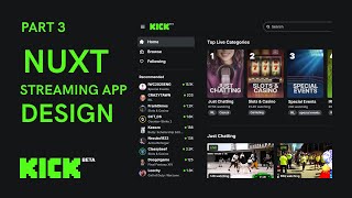 Streaming Website UI/UX Design for Beginners | Nuxt Kick | Part 3