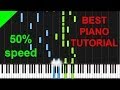 Frank Ocean - Thinkin Bout You 50% speed piano tutorial