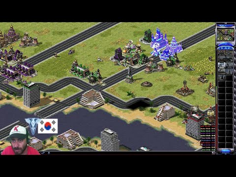 Online Multiplayer Yuri's Revenge CnCNet - I am Korea in a VERY GOOD 4 vs 4 GAME in Near Ore Far map