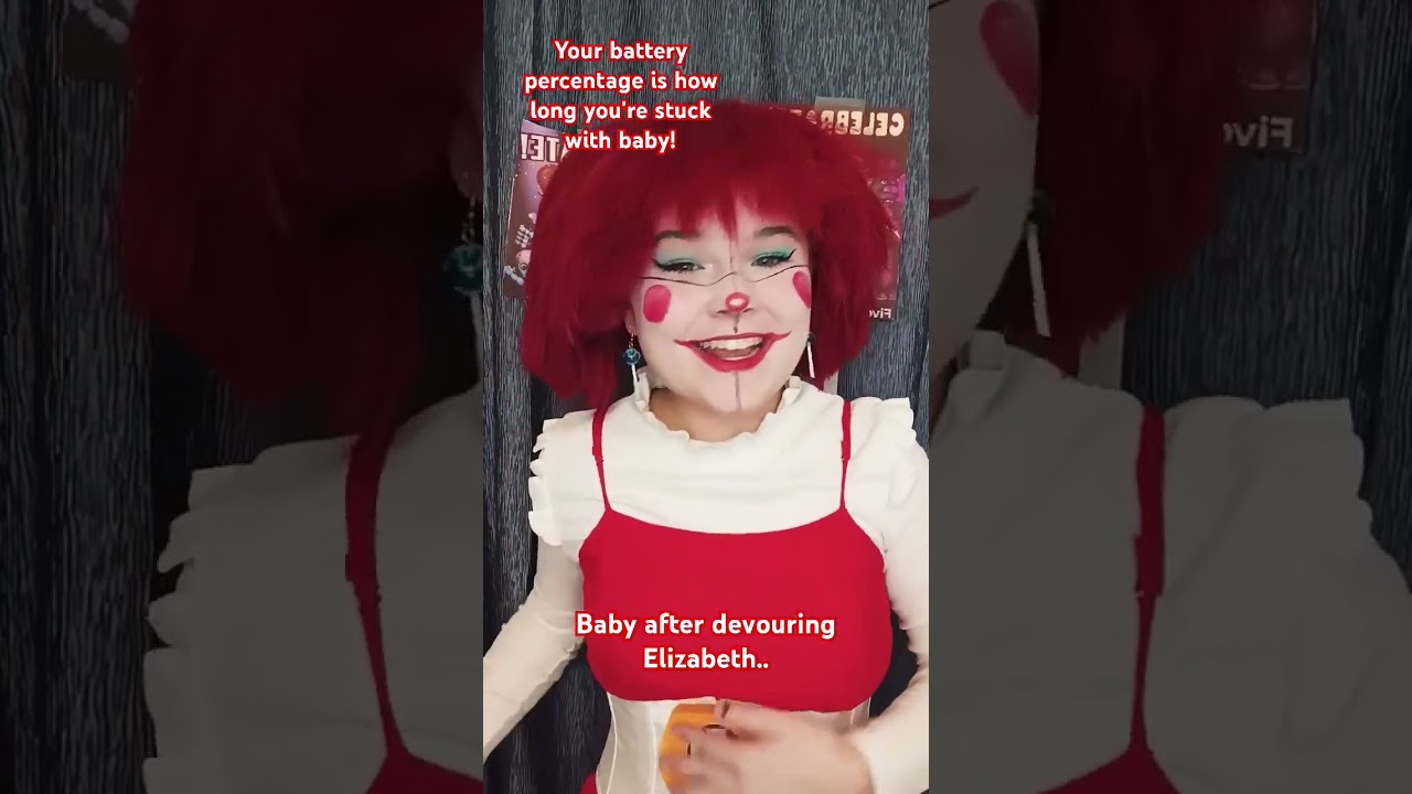 hehehe dark humor 🤭 #fnaf #fnafcosplay #clowncosplay #circusbabyfnaf #circusbaby #fyp #trending