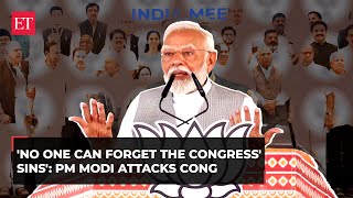 &#39;No one can forget the sins of Congress govt of 10 years ago&#39;: PM Modi in Warangal rally