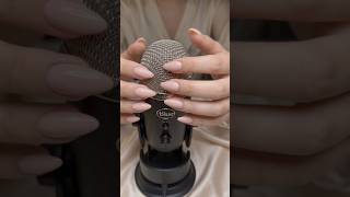 ASMR Acrylic Nails on Mic 🎙️ Slow Tapping, Scratching &amp; Brushing | #shorts #asmr