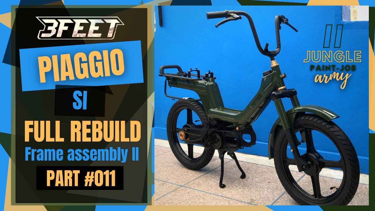 Vlog 50, Part 2 Frame assembly moped, PIAGGIO SI, full rebuild, #11