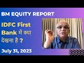 Bm equity report idfc first bank     