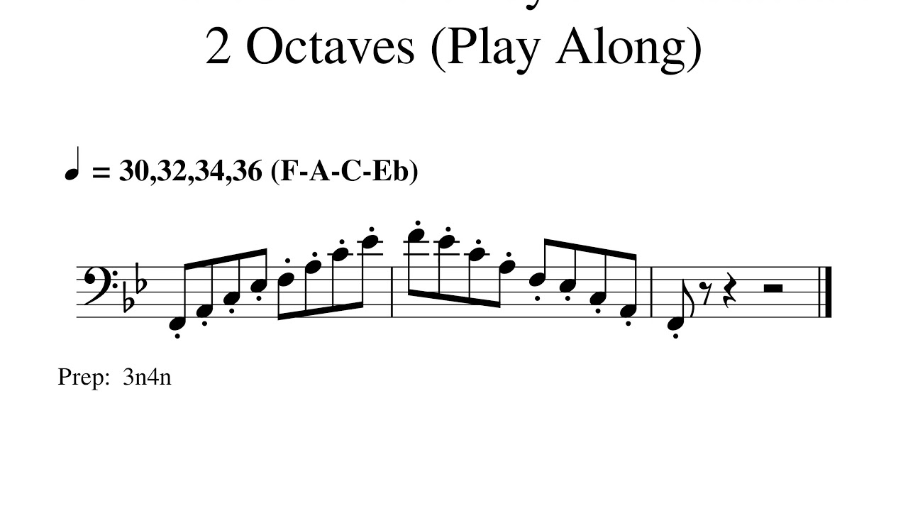 Dom7th F Staccato Play Along 2 30 32 34 36
