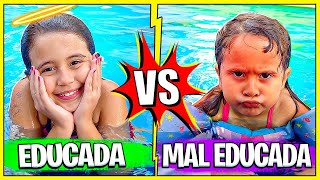 CRIANÇA EDUCADA VS MAL EDUCADA NA PISCINA #4 - ALICE E LUISA ALLU BEBEE