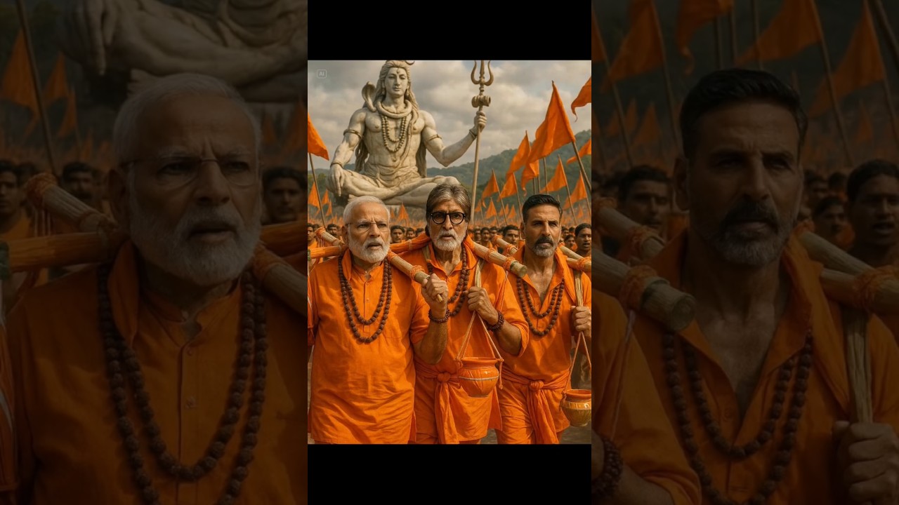 Modi Ji, Amitabh & Akshay in Kanwar Yatra | मोदी-अमिताभ-अक्षय साथ में कांवड़ यात्रा | Sawan Short