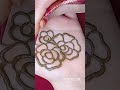 Mehndi flower  how to drawsimple trick unique flower shorts youtube shorts