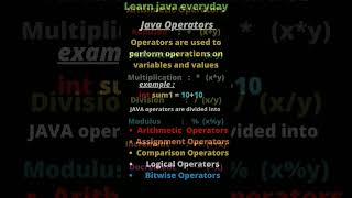 operators in java