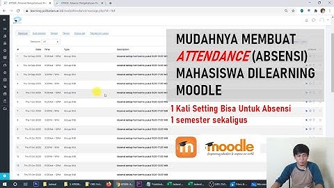 Attendance (Absensi) di Learning Moodle
