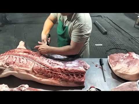 PORK MEAT CUTTING AND COOKING GOOD MORNING #POTKMEAT #cuttting #viralvideo