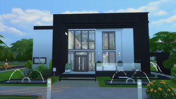 sims 4 modern floating house speed build part one