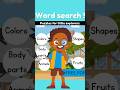 Word Search for Kids | Class 1 Activity Worksheets | Free PDF #brightseedspublication