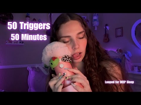 ASMR | 50 Triggers in 50 Minutes! (Looped Sounds for Sleep) 💤
