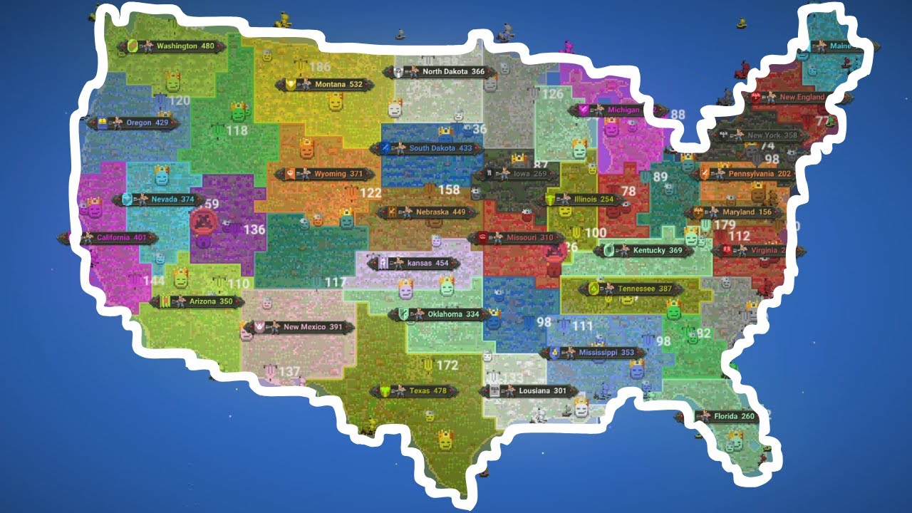 I Created A US States BATTLE ROYALE WorldBox YouTube Maxresdefault
