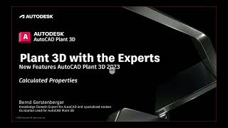 New Features 2023: Calculated Properties | AutoCAD Plant 3D