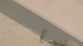painting around the edges and rolling the wall in,Decorating tutorial. vid#24