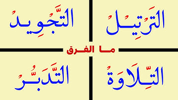 الفرق بين : التجويد والترتيل والتلاوة والتدبر ( الشرح المبسط )