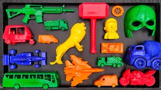 Membersihkan Mainan Mobil Balap, Bus Telolet, Kereta Api, Truk Molen, Tank Baja, Beko Excavator.