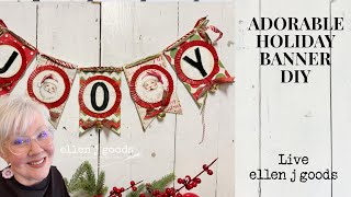 Join Lynne of ellen j goods to make this ADORABLE Holiday Banner/ surprise techniques!
Join Lynne of Ellen J. Goods and Teri Lightsey this Saturday, November 22nd at 3PM EST for an hour of fun and creativity with Decoupage Queen papers!
Make sure to tune in during the stream to be in for a chance to win a Gift Certificate!
Find the products Lynne is using here:
https://ellenjgoods.com/collections/creative-hour-11-22-25-make-a-christmas-banner
Check out Lynne here:
FB link: https://www.facebook.com/ellenjgoods.medina/
Website - https://ellenjgoods.com/
Link Tree - https://linktr.ee/ellenjgoodsqq Join Lynne of ellen j goods to make this ADORABLE Holiday Banner/ surprise techniques!