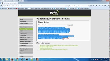 003  - DVWA  command injection security = low