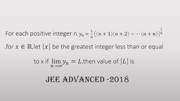 JEE advance pyq 2018 definite integration as the infinite sum