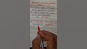 #symmetric and skew symmetric #matrices | maths short video | Shorts | Deep sir