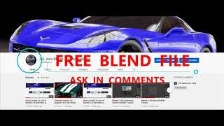 Free Corvette 3D Body Panels Available!! Blender Corvette C7 - AFL Autoblendz -  3D Car Creations