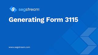 Generating Form 3115