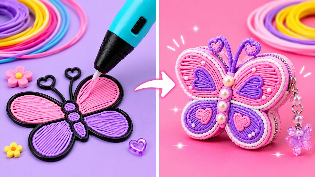 3Dペンとナノテープの神DIY裏ワザ！ 🖊️✨ ぷにぷにミニ文房具を作ってみた！