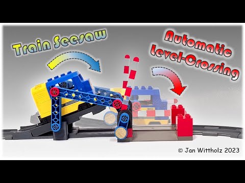 Auto-switching rail trick in DUPLO train möbius track 