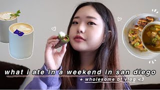 🍣 what i ate in a weekend in san diego: best food spots & cafes, beaches, wholesome bf vlog 👫