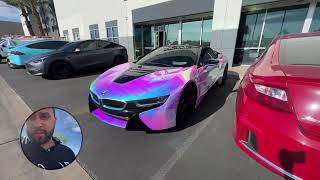 Insane Neo Chrome Wrap Transformation on BMW i8