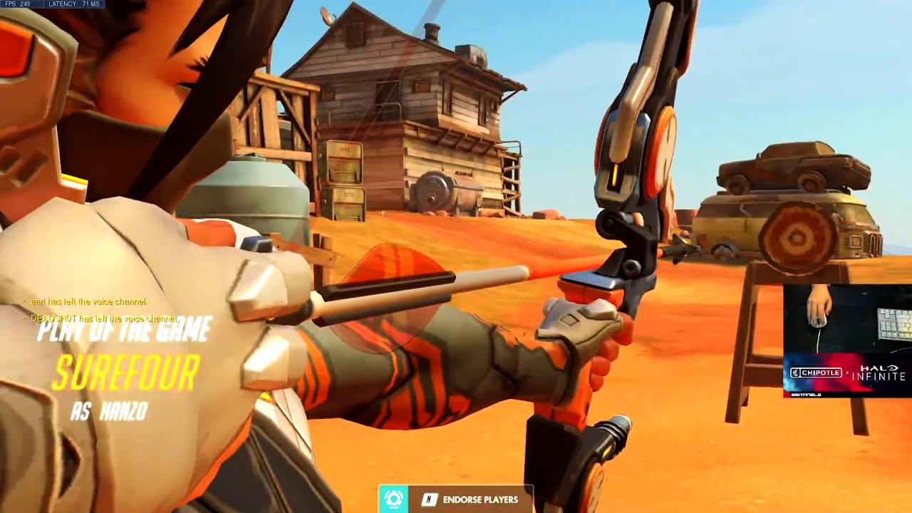 Surefour Hanzo and Genji gameplay! POTG! [ Overwatch Season 33 Top 500 ]