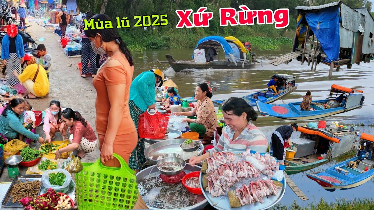 Mưa lũ dâng cao cả xóm kéo nhau đi sịt Chuột bán 60K chợ vùng 7 núi An Giang