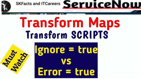 Ignore = true vs Error=true in transform Scripts #servicenow #integration #scripting #interview