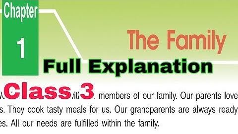 DAV / Class 3 / SST / Chapter 1 / Social Science / The Family / Story Explanation /  History By SRB