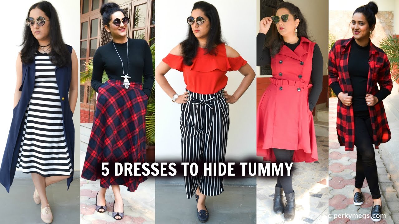 flattering dresses to hide tummy