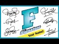 F signature। F Signature style of your name। Request best signature