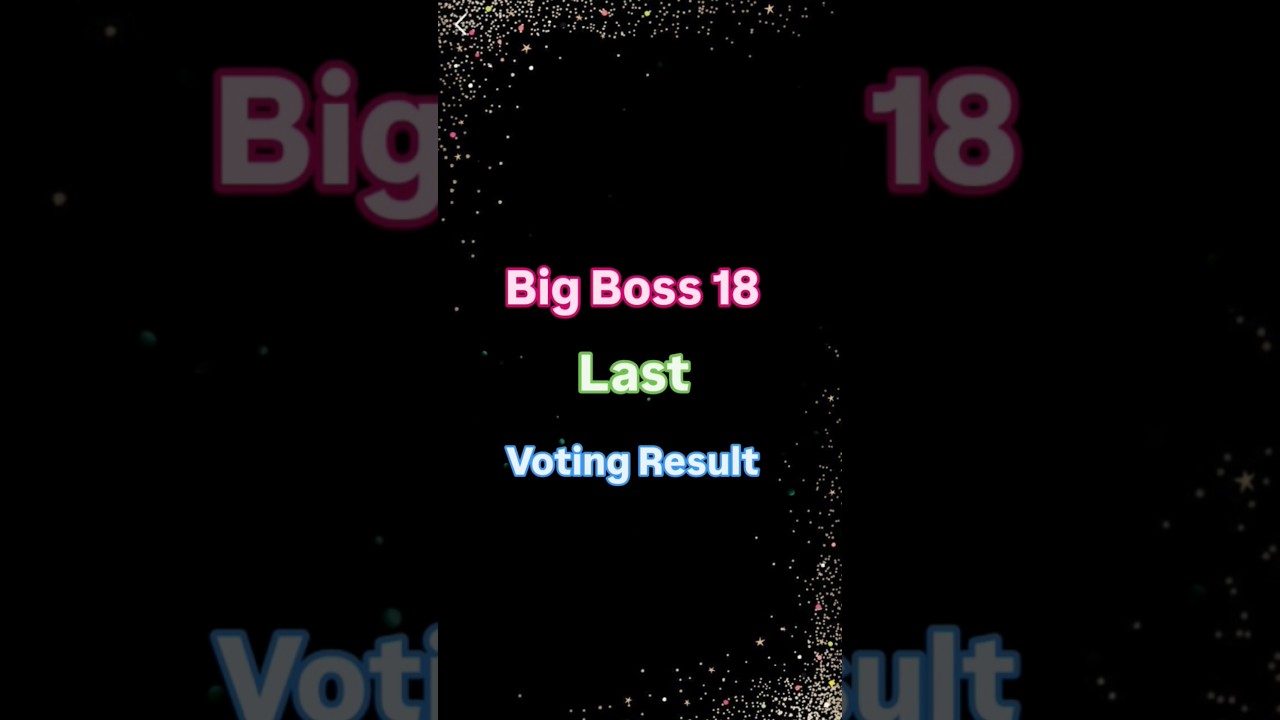Big Boss 18 Last Voting Result