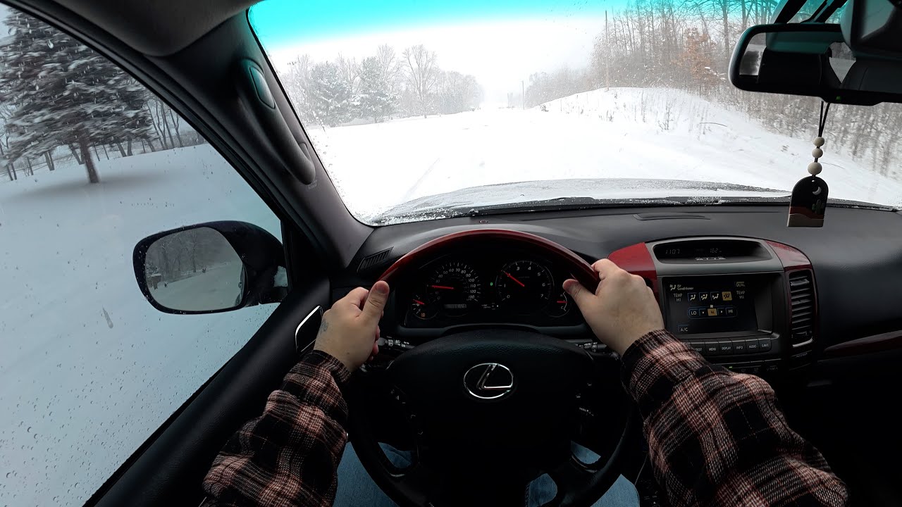 POV Drive - GX470 - White Out Snow Storm In The Best SUV Ever Made
